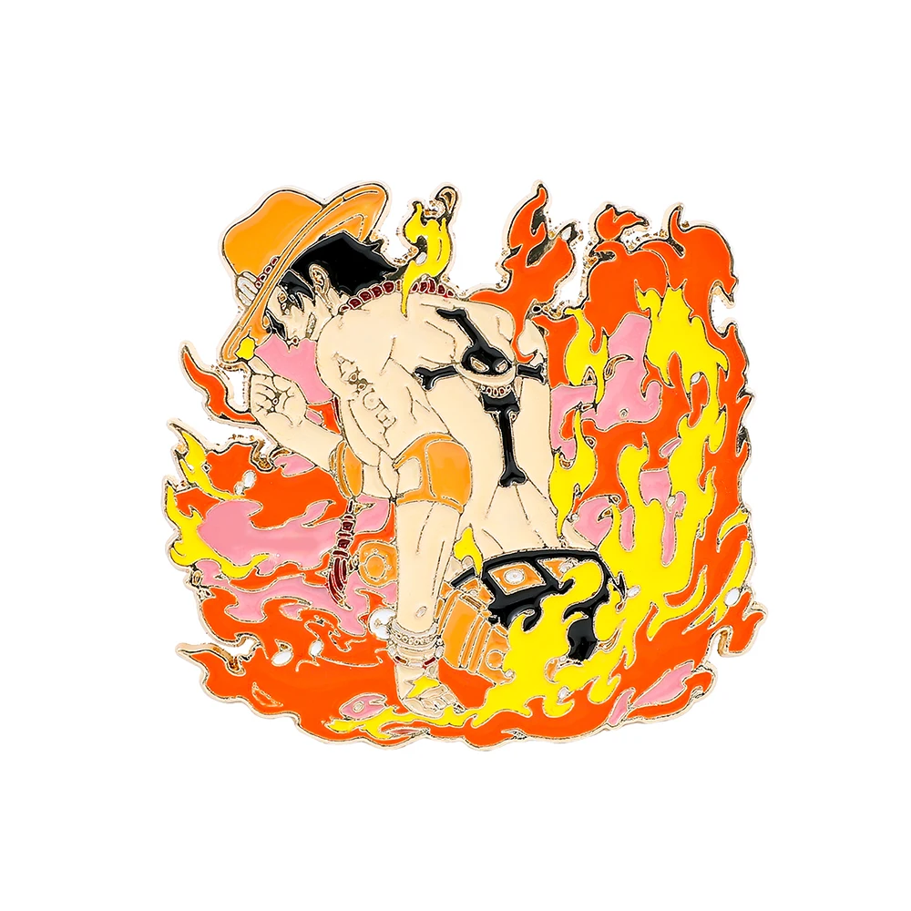 Enamel Pin Set - 1 Stück Klassische Anime-Brosche Persönlicher Ace-Charakter