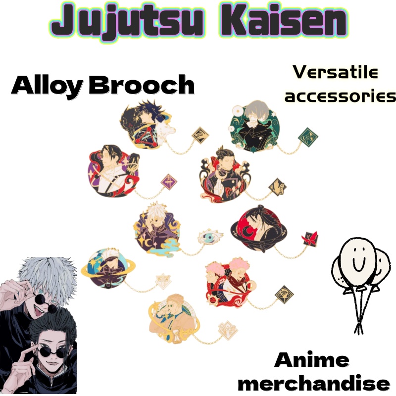 Gojo Anime Merchandise - Jujutsu Kaisen Kreative Merchandise-Legierungspins: Fushiguro Megumi,