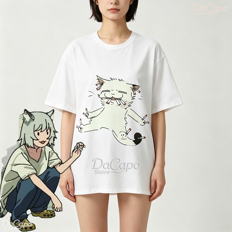 Chainsmoker Cat Yaniko Satou N – Anime Merchandise Shirt Bewertung und Preis