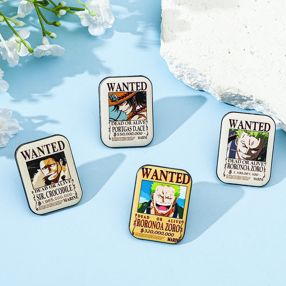 4 Stück ONE PIECE Cartoon Anim – Enamel Pin Set Bewertung und Preis