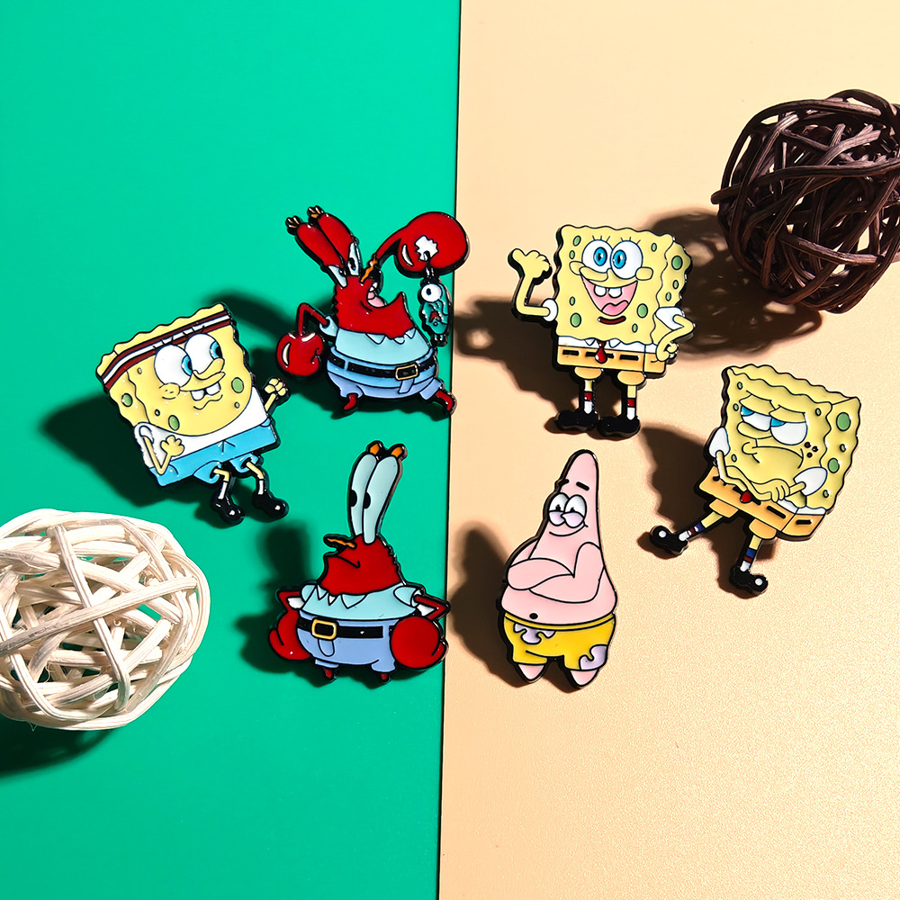 6-teiliges SpongeBob Schwammko – Enamel Pin Set Bewertung und Preis